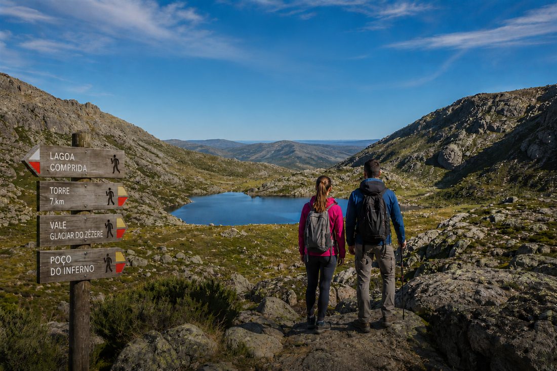 Estrada de montanha na Serra da Estrela